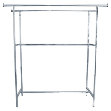 Tres acero inoxidable ropa rack/mueble estante de ropa plegable de la capa/estante de la ropa ahorra espacio